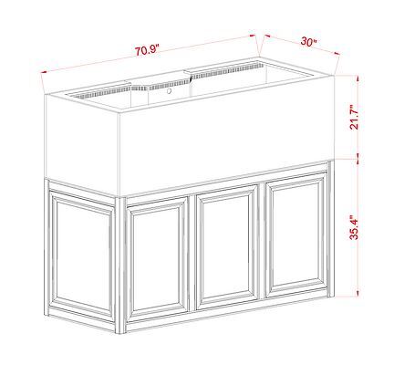 INT 200 Aquarium w/ APS Stand - Black (Made to Order)
