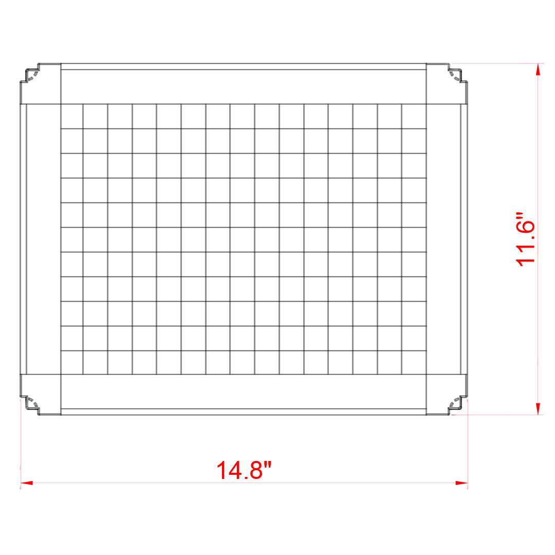 SafeScreen™ Preassembled Aquarium Mesh Screen Lid - For Nuvo Fusion 15 Cube