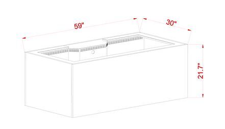 INT 170 Aquarium w/ APS Stand - White (Made to Order)