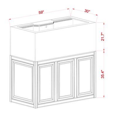 INT 170 Aquarium w/ APS Stand - White (Made to Order)
