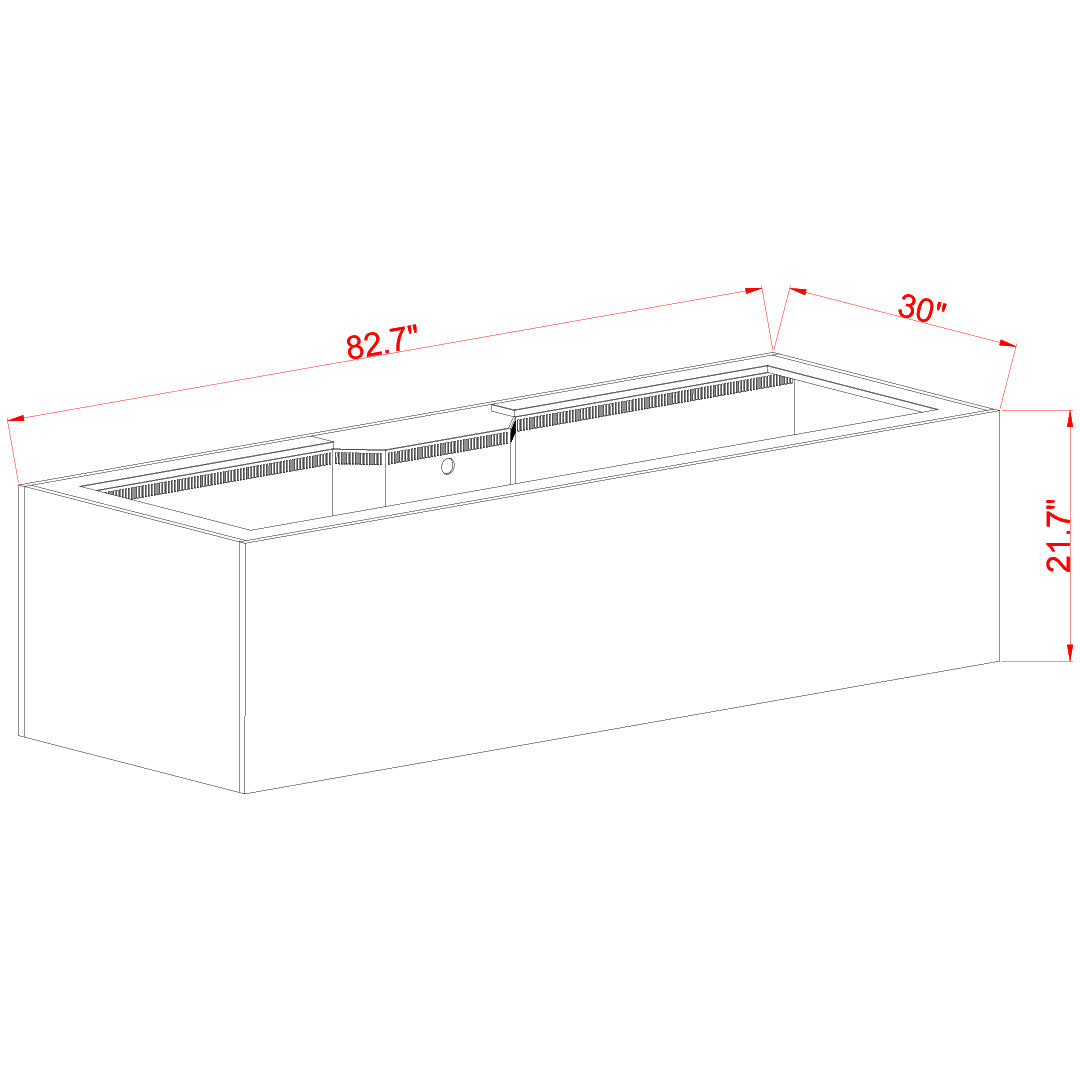 INT 240 Gallon Aquarium w/ APS Stand - White (Made to Order)