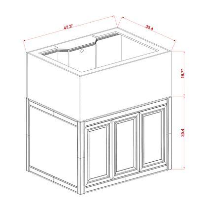 INT 150 Lagoon Aquarium w/ APS Stand - White (Made to Order)