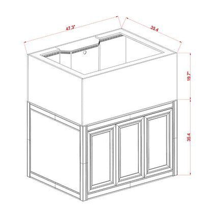 INT 150 Lagoon Aquarium w/ APS Stand - White (Made to Order)