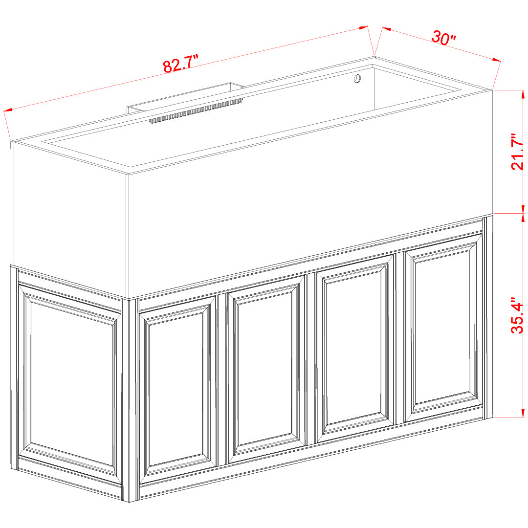 EXT 240 Gallon Aquarium w/ APS Stand - White (Made to Order)