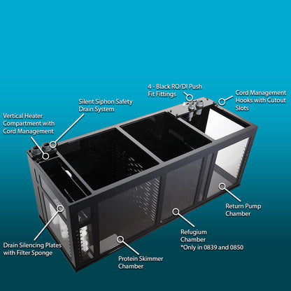 INT 50 Gallon Lagoon Aquarium Complete Reef System – White