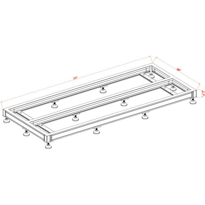 EXT 200 Peninsula Aquarium w APS Stand - Black (Made to Order)