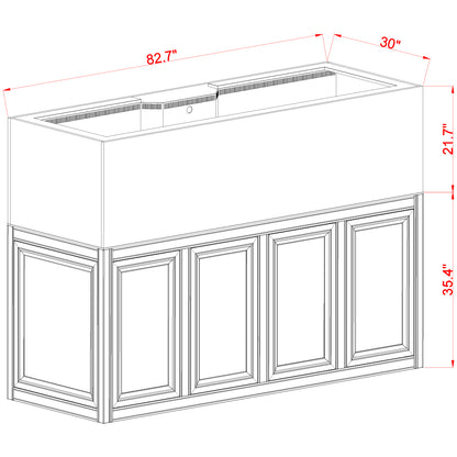INT 240 Gallon Aquarium w/ APS Stand - White (Made to Order)