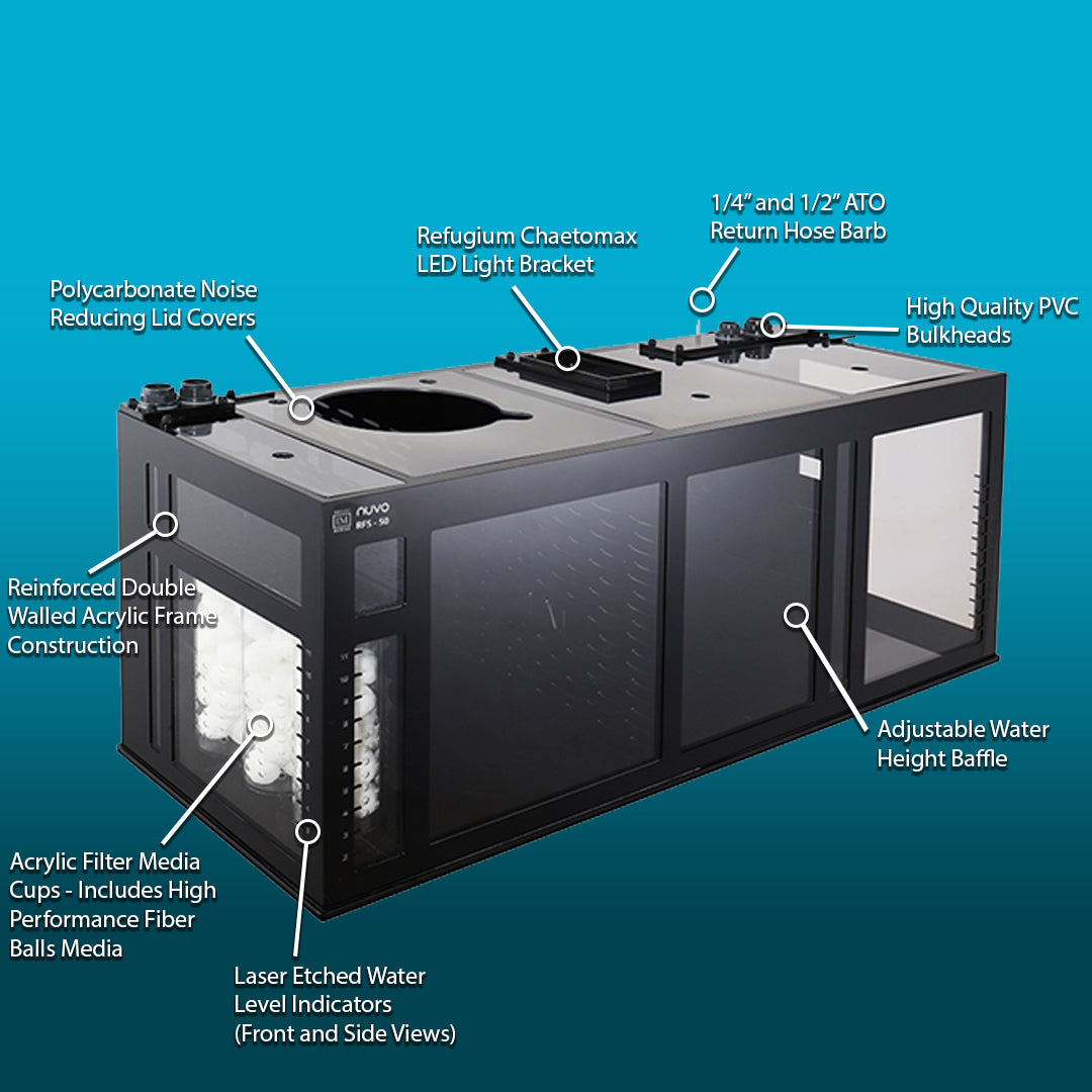 INT 50 Gallon Lagoon Aquarium Complete Reef System – White