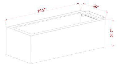 EXT 200 Gallon Peninsula Complete Reef System – White (Made to Order)