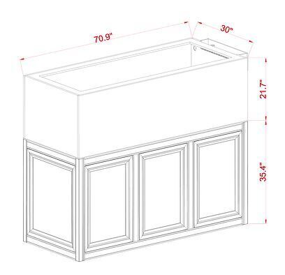 EXT 200 Gallon Peninsula Complete Reef System – White (Made to Order)