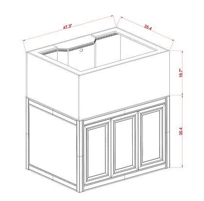INT 150 Gallon Lagoon Aquarium Complete Reef System – Black (Made to Order)