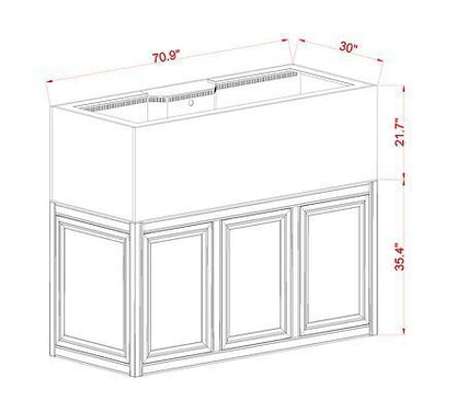 INT 200 Gallon Complete Reef System – Black