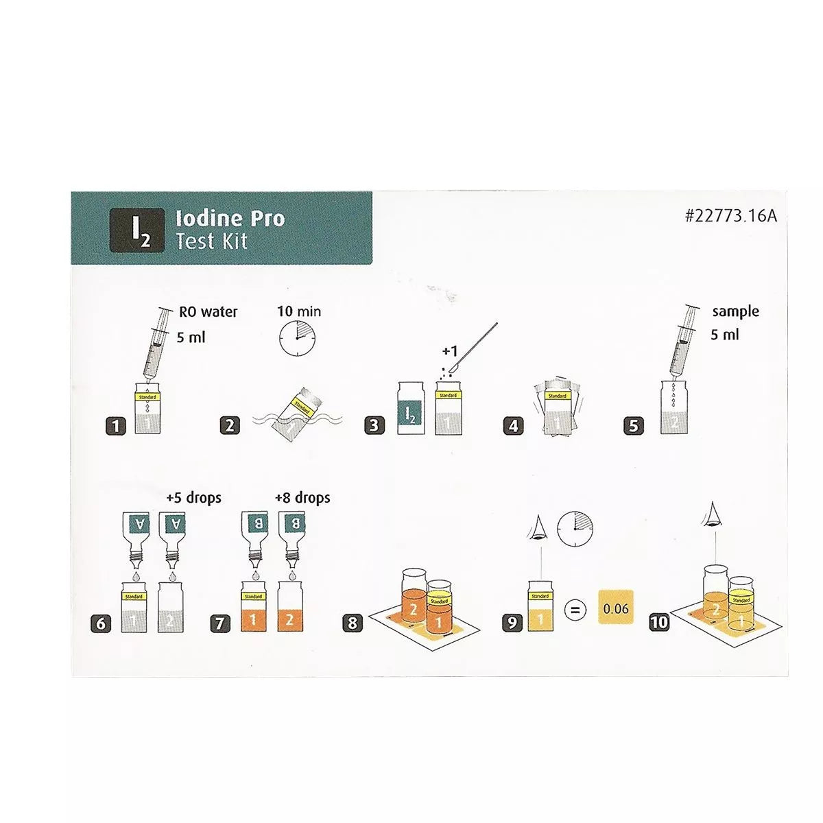 I2 Injection Kit RedSea Iodine Pro (I2) test kit – Aquatica