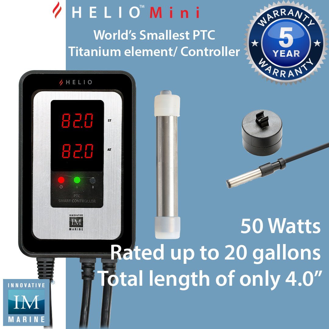 Helio Mini 50 Watt PTC Smart Aquarium Heater [Up to 20 gallons]