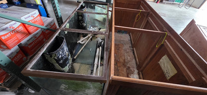 USED 210 Gallon Aquarium with Oak Stand and Canopy
