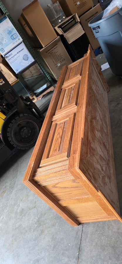 USED 210 Gallon Aquarium with Oak Stand and Canopy