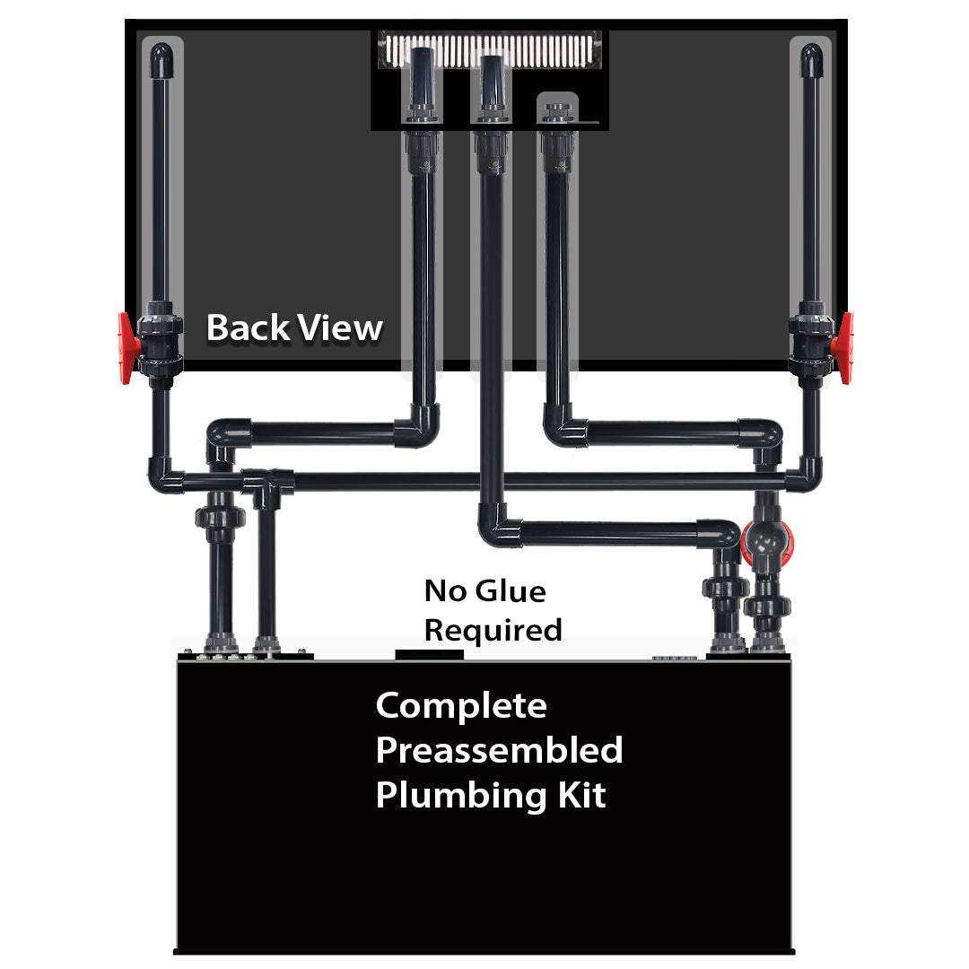 EXT 150 Gallon Lagoon Aquarium Complete Reef System – Black (Made to Order)