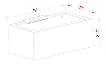 EXT 170 Aquarium w/ APS Stand - White (Made to Order