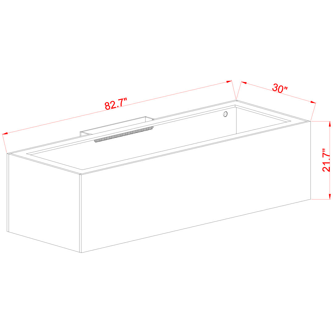 EXT 240 Gallon Aquarium w/ APS Stand - White (Made to Order)