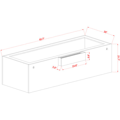 EXT 240 Gallon Aquarium w/ APS Stand - White (Made to Order)