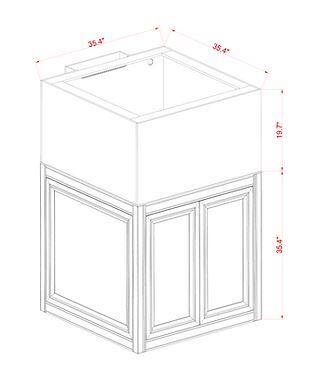 EXT 112 Lagoon Aquarium w/ APS Stand - White (Made to Order)