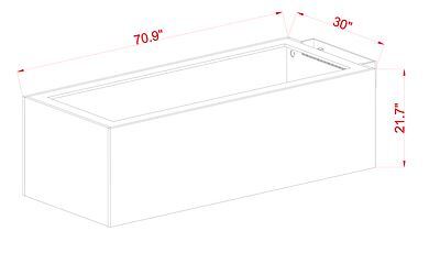 EXT 200 Peninsula Aquarium w APS Stand - Black (Made to Order)
