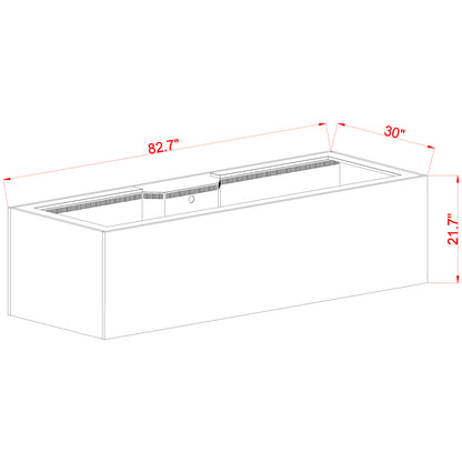INT 240 Gallon Aquarium w/ APS Stand - White (Made to Order)