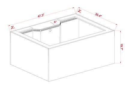 INT 150 Lagoon Aquarium w/ APS Stand - White (Made to Order)