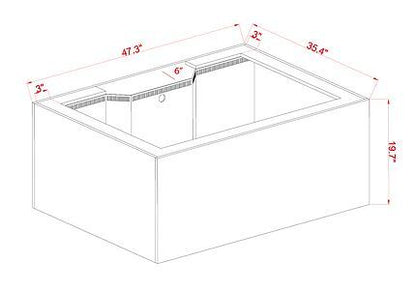 INT 150 Lagoon Aquarium w/ APS Stand - White (Made to Order)
